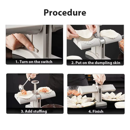 Automatic Dumpling Machine Easy to Clean Double-Head Pressing Die Pie Wonton Mold DIY Reusable Kitchen Gadget Accessories
