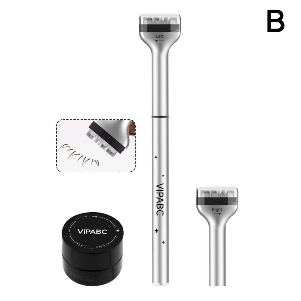 Dezone Lower Eyelashes Stamp Pen Waterproof Sweatproof Korean Makeup Cosmetics Natural-Looking Eyelash 3 in 1