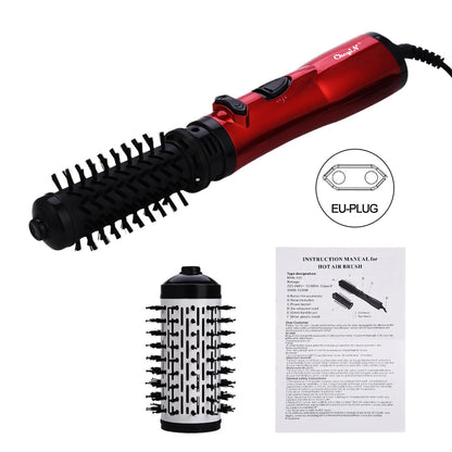 Hair Dryer Brush 2 in 1 Hot Air Spin Brush Curling Straightening Styling Auto-Rotating Ionic round Blow Dryer Volumizer