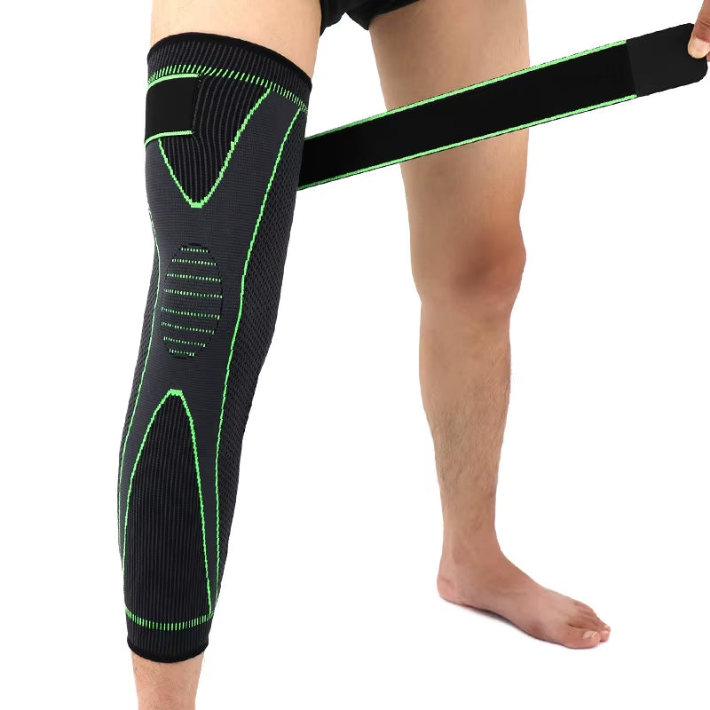 Sport Full Leg Compression Sleeves Knee Braces Support Protector for Weightlifting Arthritis Joint Pain Relief