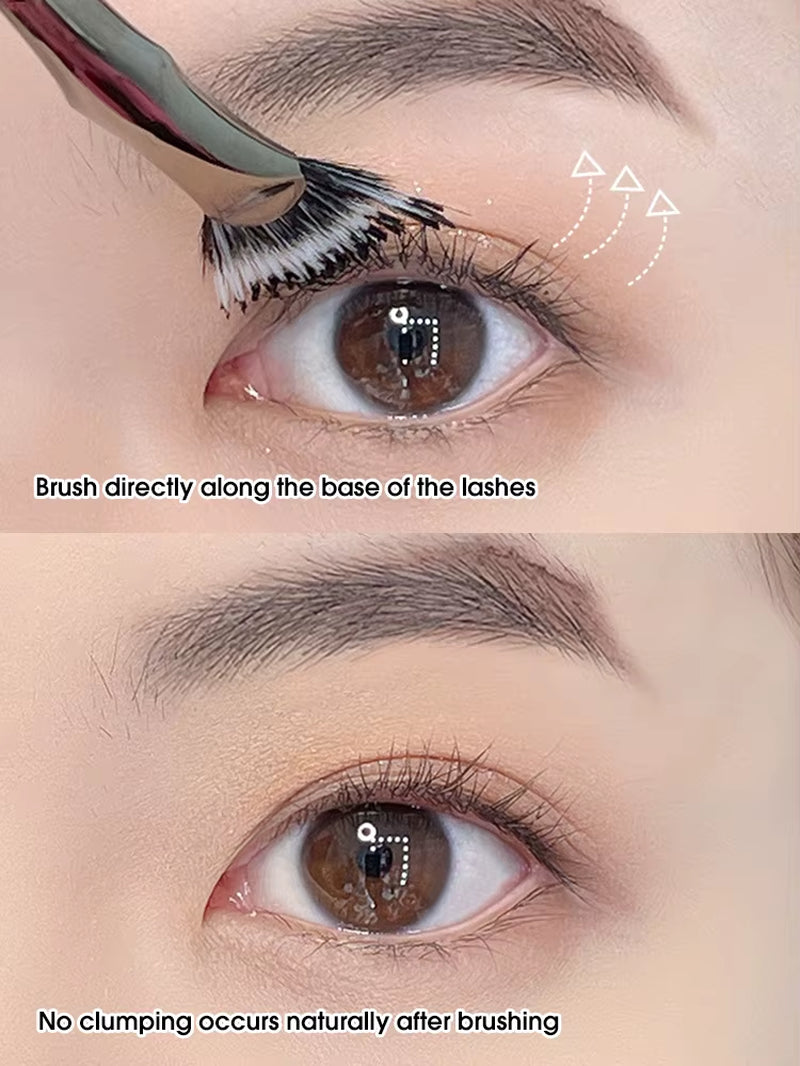 Folding Fan Mascara Brush Soft Hair Flat Head Urgent Brush Root Clear Lower Mascara Brush