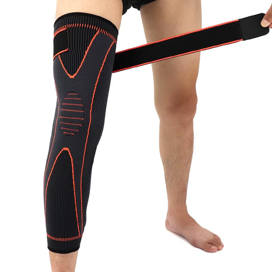 Sport Full Leg Compression Sleeves Knee Braces Support Protector for Weightlifting Arthritis Joint Pain Relief