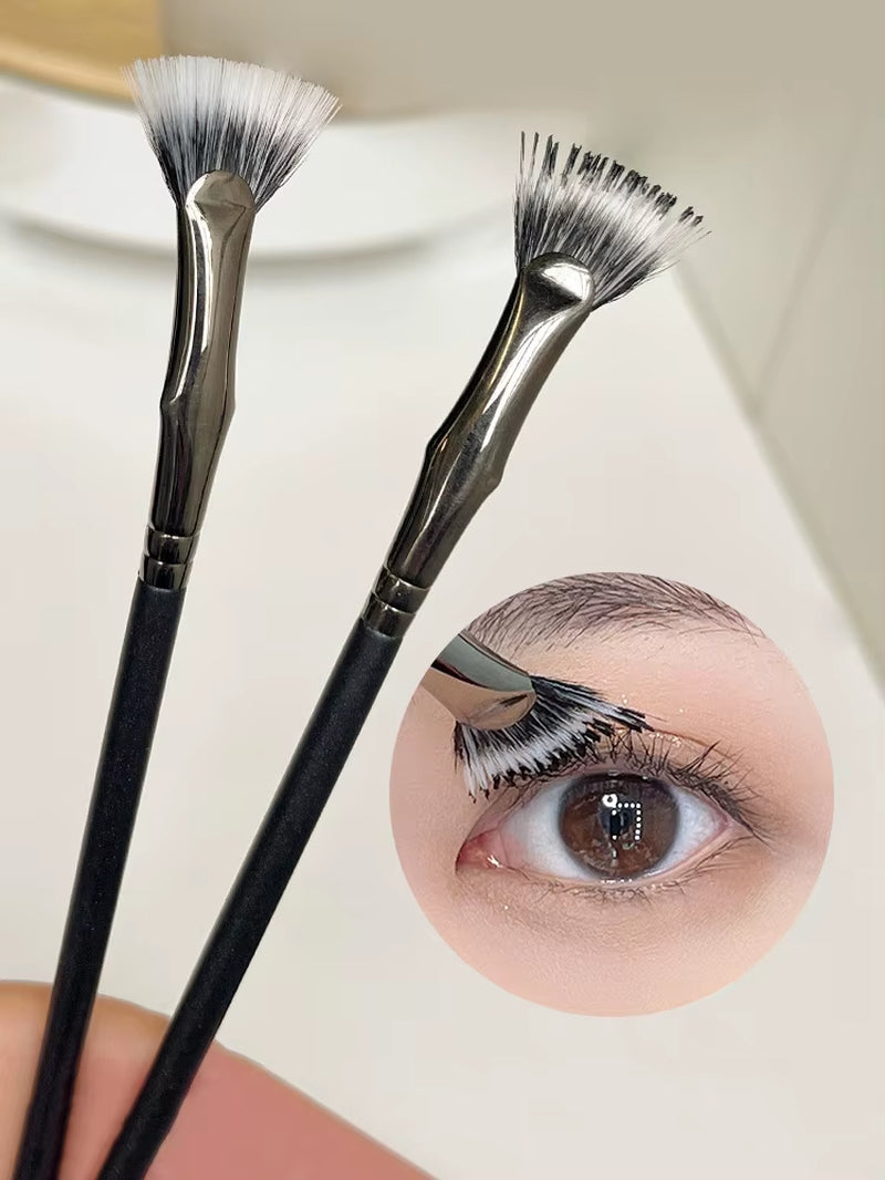 Folding Fan Mascara Brush Soft Hair Flat Head Urgent Brush Root Clear Lower Mascara Brush