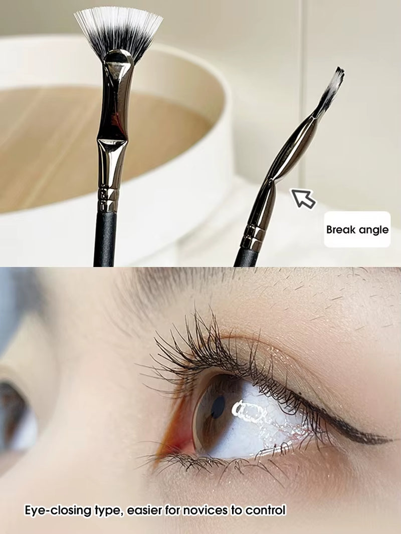 Folding Fan Mascara Brush Soft Hair Flat Head Urgent Brush Root Clear Lower Mascara Brush
