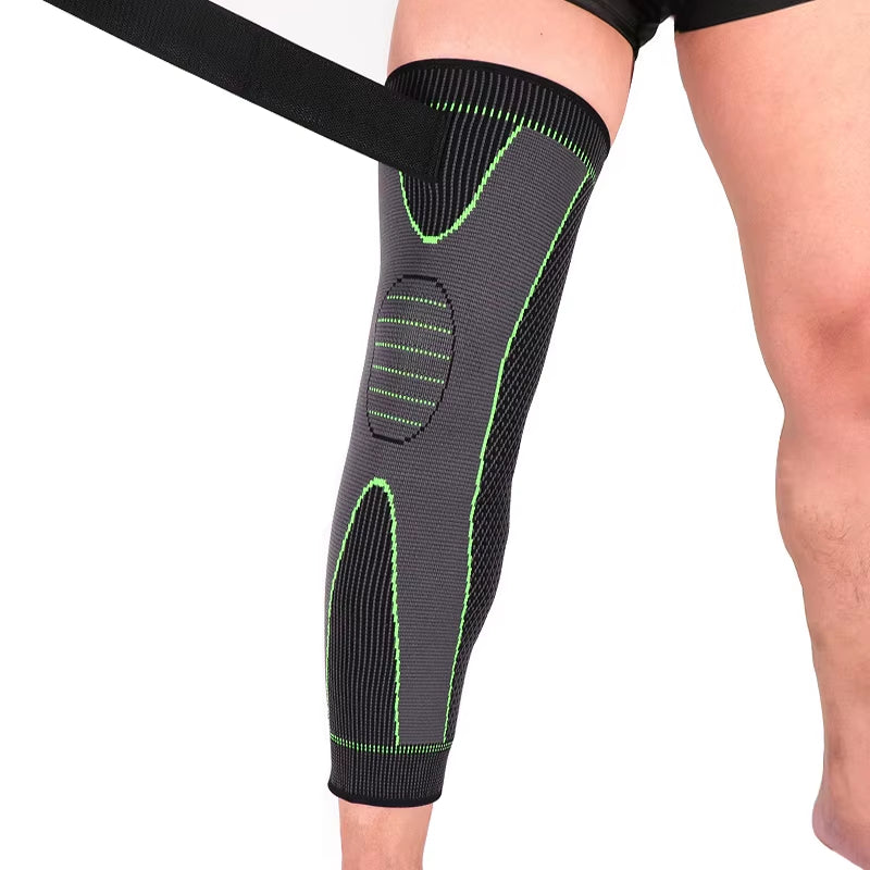 Sport Full Leg Compression Sleeves Knee Braces Support Protector for Weightlifting Arthritis Joint Pain Relief
