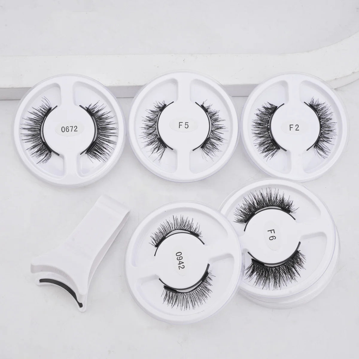 Wholesale Reusable Magnetic False Eyelashes 5 Pairs Magnetic Eyelash Kit Extension Tool Tweezers Makeup Set 5 Style Mink Lashes