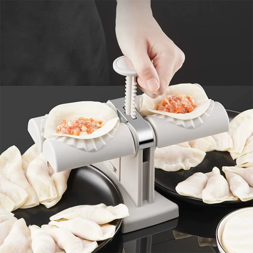 Automatic Dumpling Machine Easy to Clean Double-Head Pressing Die Pie Wonton Mold DIY Reusable Kitchen Gadget Accessories