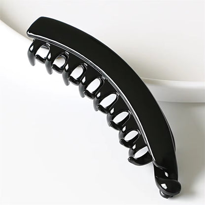 Fashion Large Banana Hair Clips Solid Color Frosted Hair Claws Classic Women Non-Slip Ponytail Barrettes Hairpins for Fine Hairs