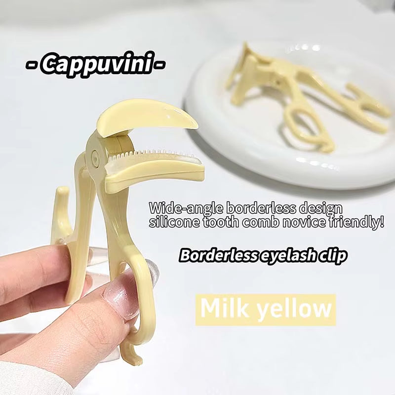 Cappuvini Eyelash Curler, Borderless Toothed Comb, Natural Curling and Eyelash Shaping Wonder, Beginner'S Wide-Angle Eyelash Cur